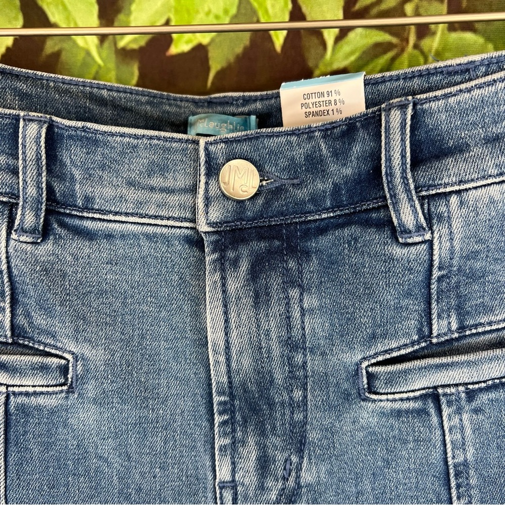 NWT J. MCLAUGHLIN Distressed High Waist Emmie Heritage Blue Jeans, 10 - Picture 6 of 13